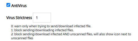 AntiVirus. Virus Strictness: 1