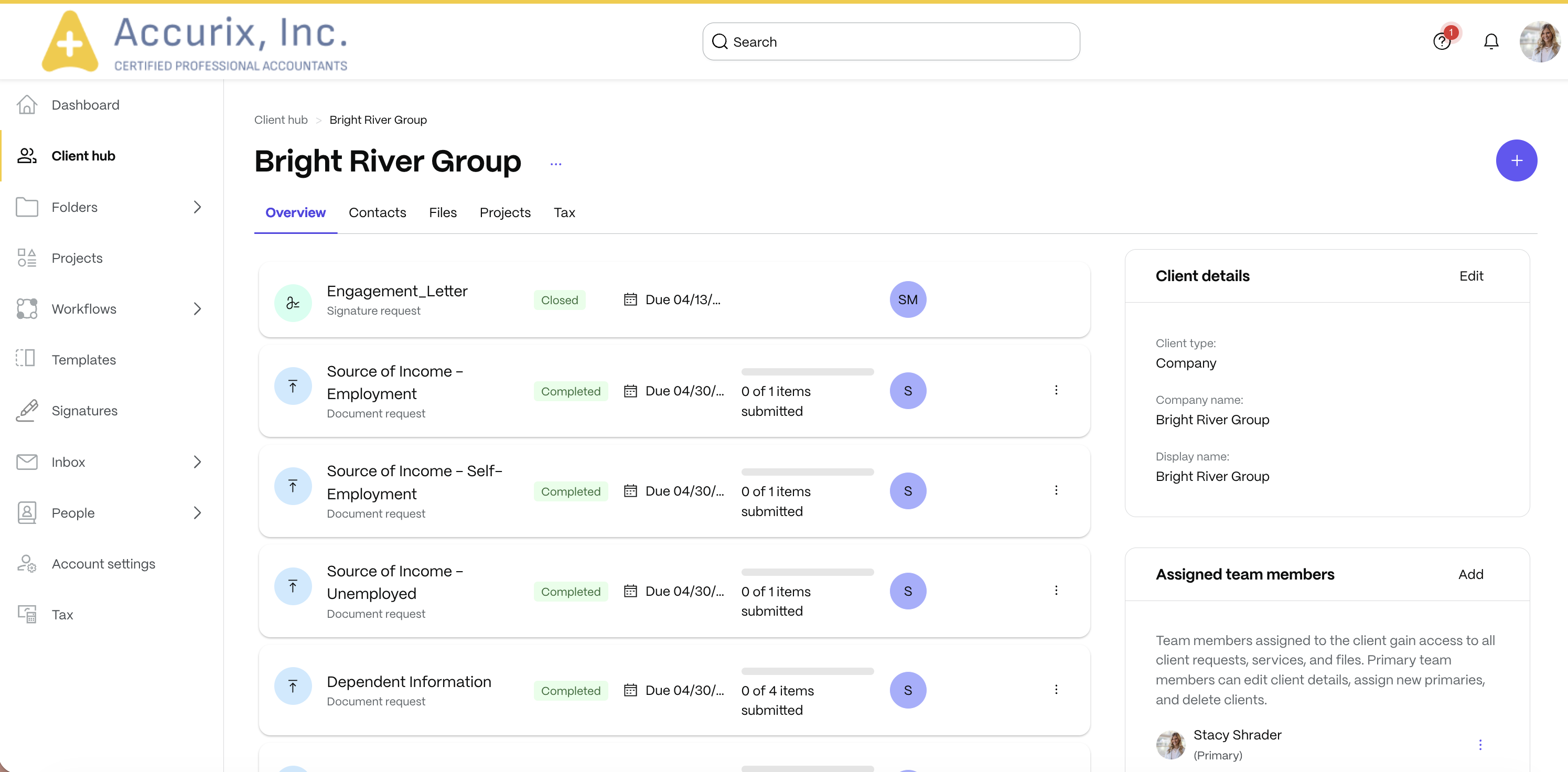 Client hub